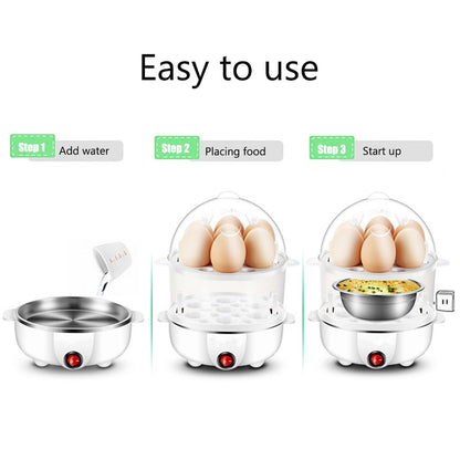 Automatic electric fast egg cooker for double eggs, hard-boiled egg cooker | Karnz