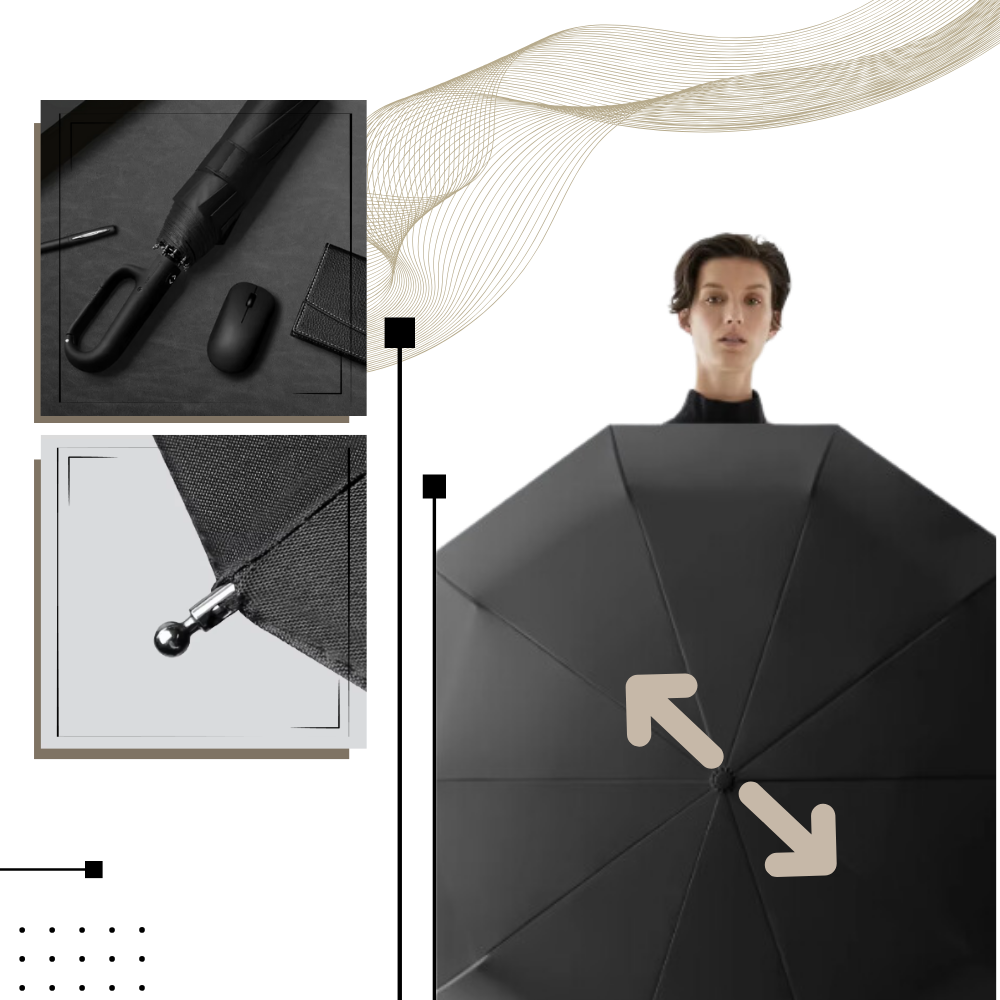 Windproof Umbrella with Automatic Lock