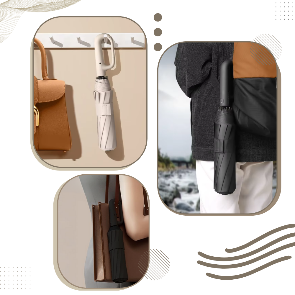 Windproof Umbrella with Automatic Lock