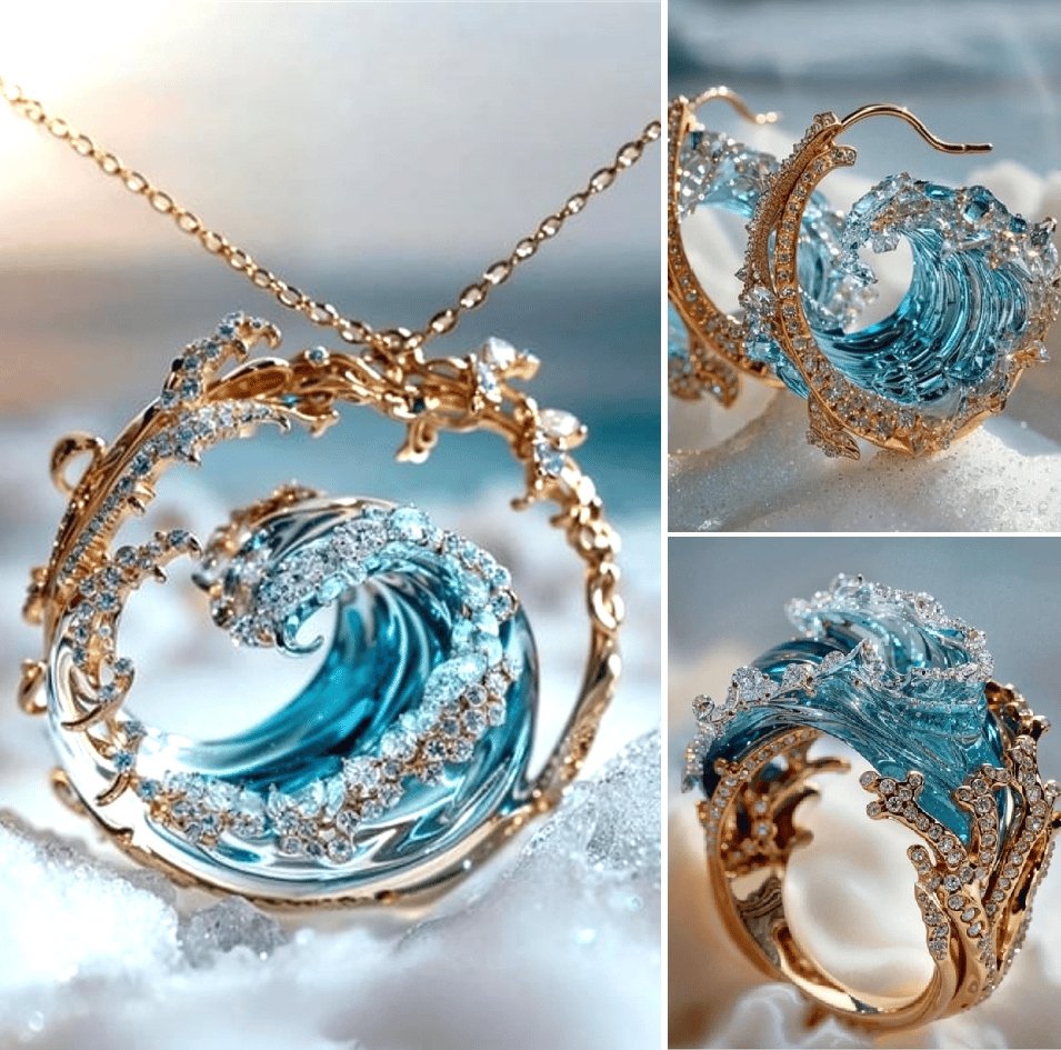 OceanSpirit Necklace - Elegant Maritime Necklace in Gold/Silver Skanto
