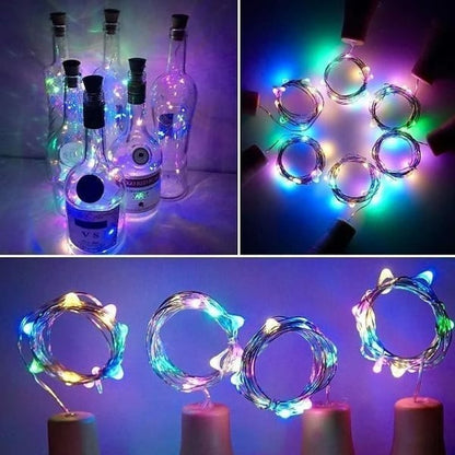 Led Bottle Light Cork Night Light DIY Decor | Bowlift
