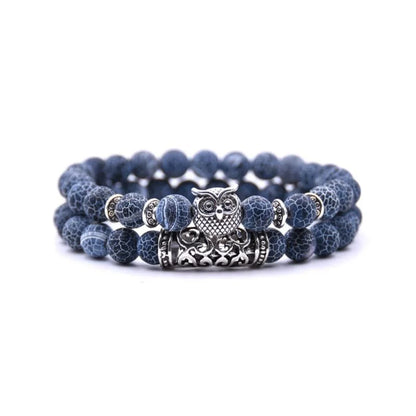 BowLift | Owl Charm Natural Stone Bracelet