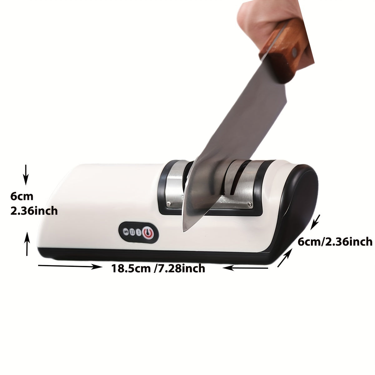 Skanto Skanto | Electric Knife Sharpener – Multifunctional Household Knife Sharpener, Fully Automatic USB Charging with 2 Speed Settings for Kitchen Use