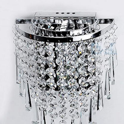 Skanto | Modern Chrome Crystal Drop Wall Lamps