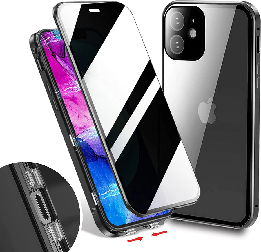 Brehn | Magnetic tempered glass double-sided compatible with iPhone