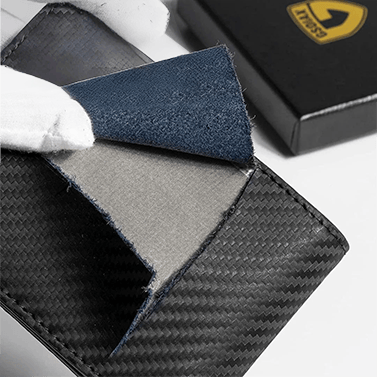 BowLift | Men’s Slim RFID Wallet | Leather Card Holder | Black