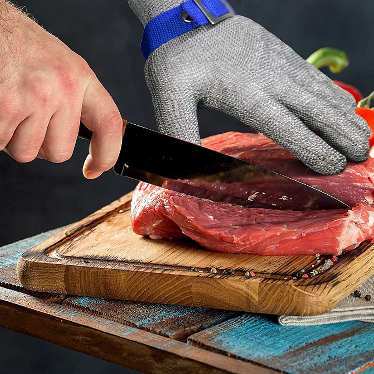 BowLift | Food grade stainless steel mesh metal glove