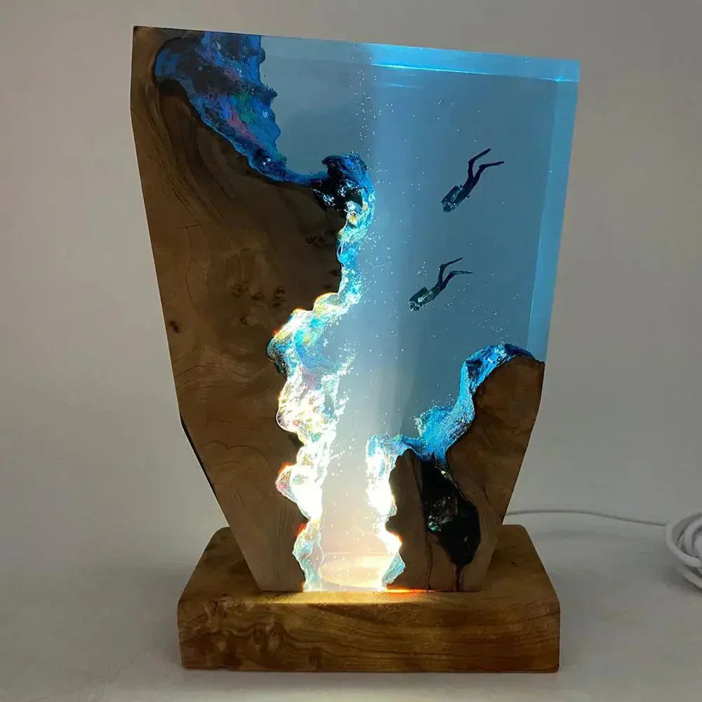 Resin Wave LED Lamp Karnz