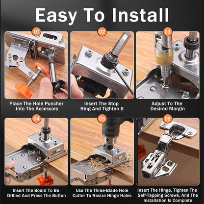 Skanto | Woodworking 35mm Hinge Boring Jig Hole Opener Kit