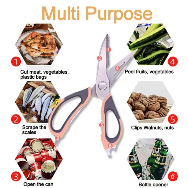BowLift | ChefSecret – 5-in-1 multifunctional kitchen scissors for easy cutting