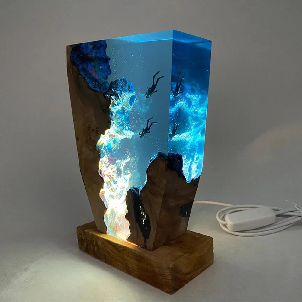 Resin Wave LED Lamp Karnz