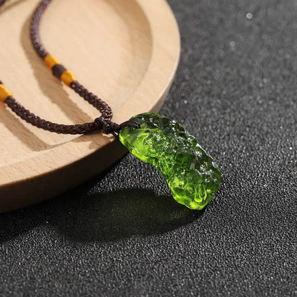 Skanto | Purification Green Moldavite Necklace - Alina