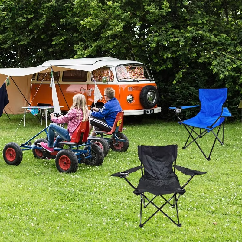 BowLift | Portable Folding Outdoor Chair with Armrest, Backrest and Cup Holder