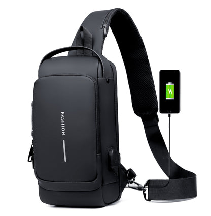 BowLift | Anti-Theft Crossbody Bag | Landy Carry Without Worry | Waterproof Oxford | USB Charging Port | Unisex Travel Pack
