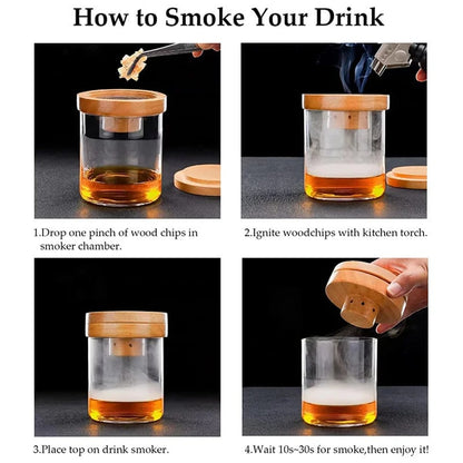 Skanto | Cocktail Smoker with 8 Flavors - Bourbon Whiskey Gifts for Men