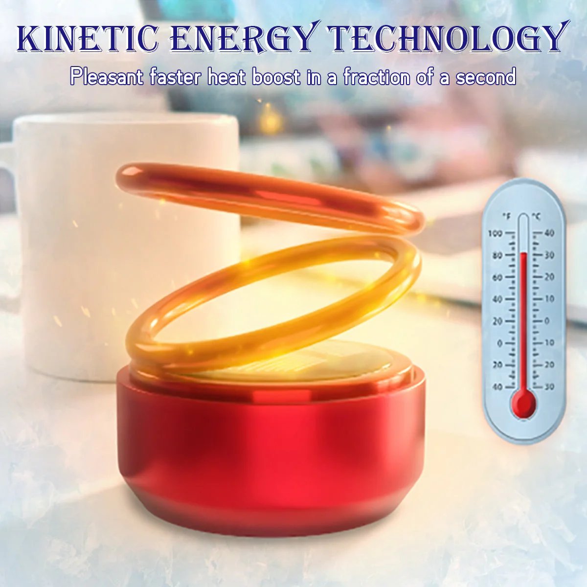 BowLift | Portable Car Heater | Solar Rechargeable De-Icer | Fast Defrost Device for Cars & Homes