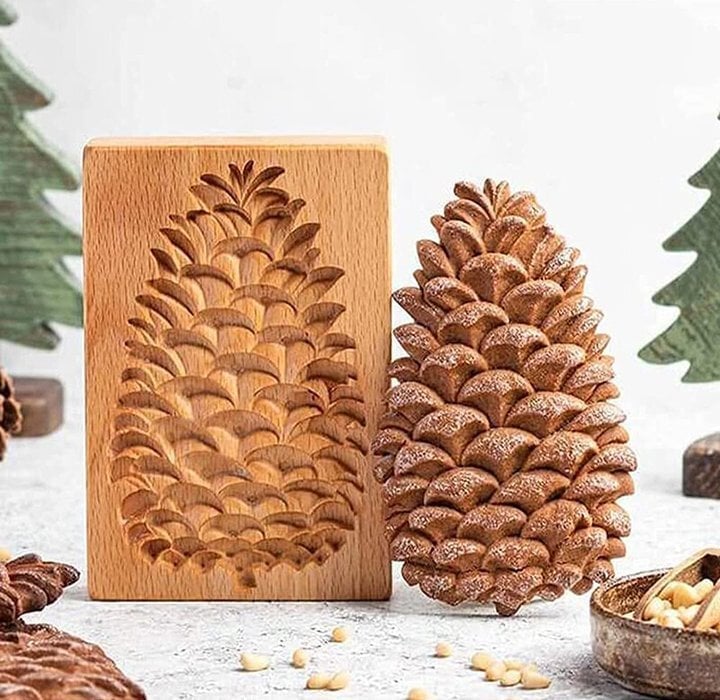 BowLift | Wooden Cookie Mold Set | Engraved Pastry Stamps | Gingerbread & Biscuit Press