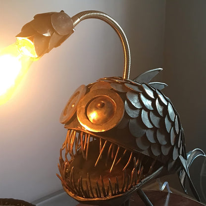 Skanto | Steampunk Angler Fish Lamp