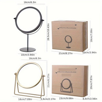 VintageGlow – Adjustable Makeup Mirror with Iron Frame Bowlift