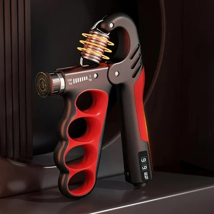 BowLift | Adjustable Hand Grip Strengthener | 5–100KG Resistance | Rep Counter | Non-Slip Handles