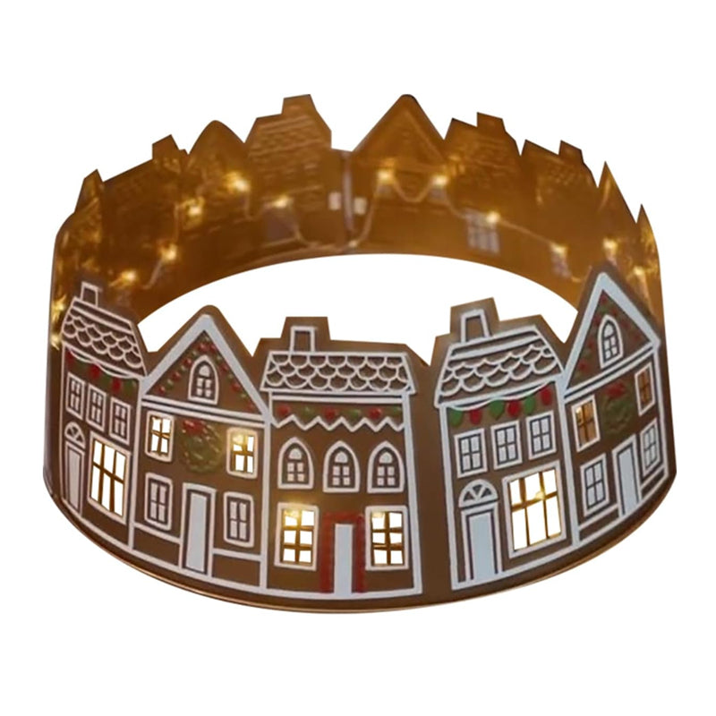 Skanto | LED Christmas Tree Skirt – Gingerbread House Design in PVC