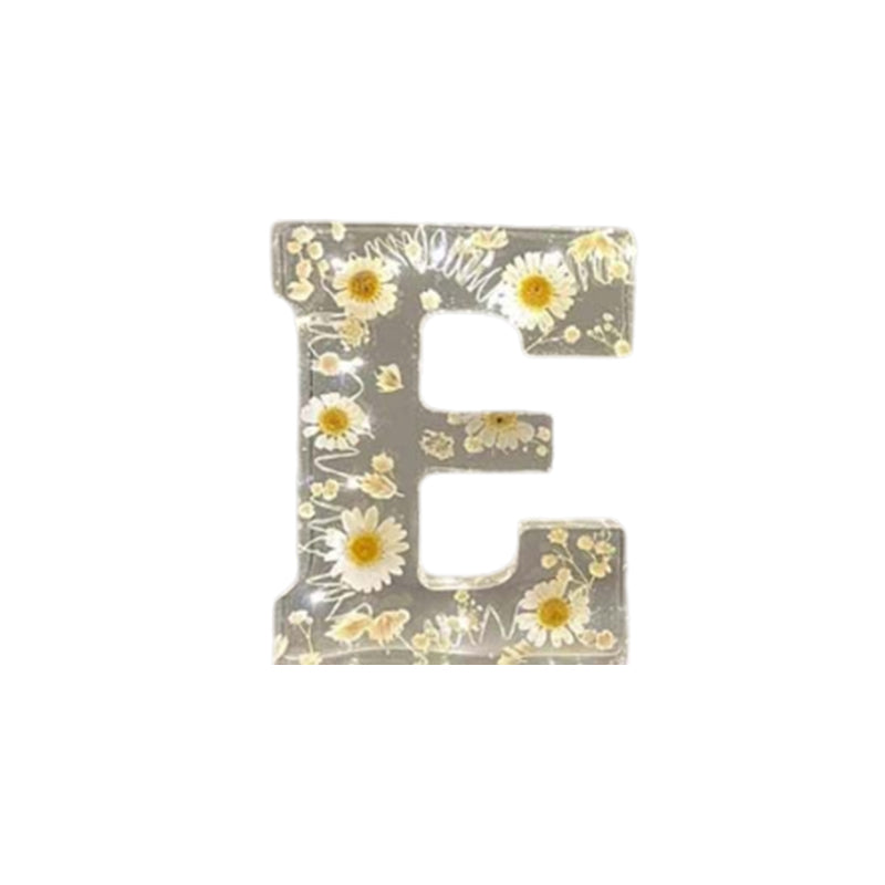 Sandsberg | Resin Flower Night Light | Letter-shaped LED Decorative Lamp