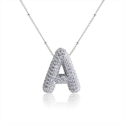 Skanto | Alphabet Diamond Pendant Necklace