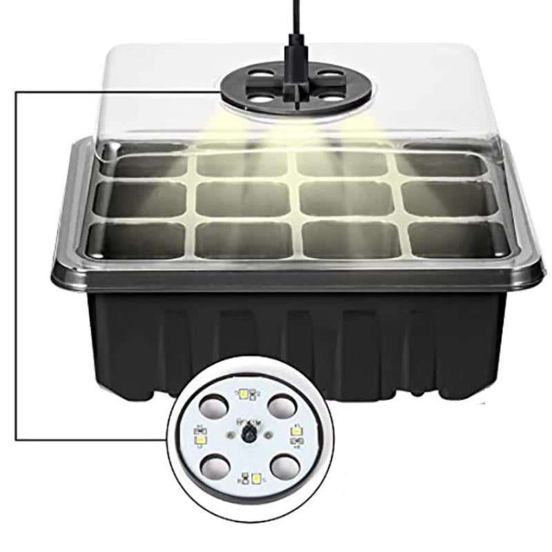 Seed Starter Trays with Grow Light, 5 sets | Kalsten
