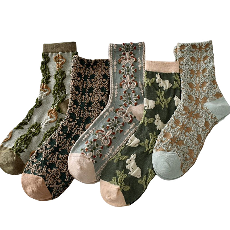 Skanto | Women's Floral Cotton SOCKS