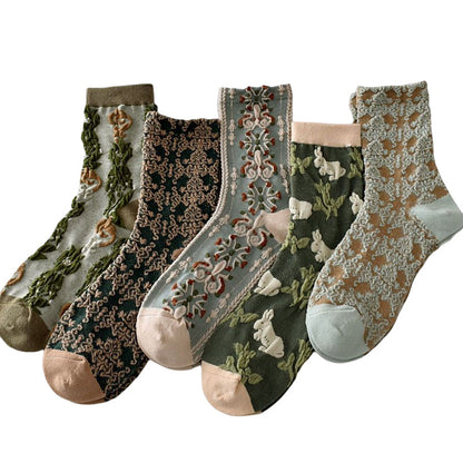 Skanto | Women's Floral Cotton SOCKS