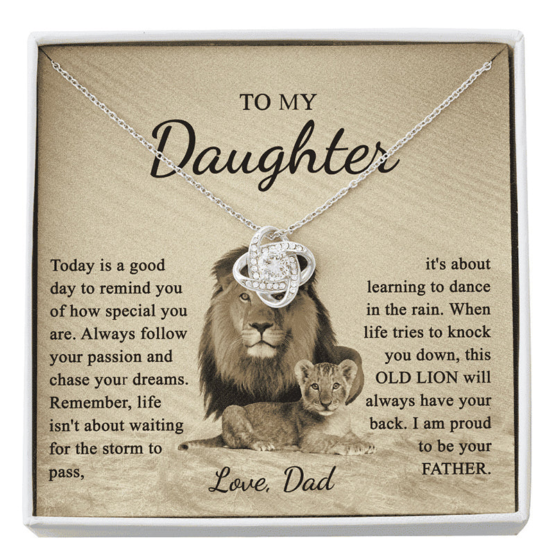 Skanto | To My Dear Daughter Knot Necklace