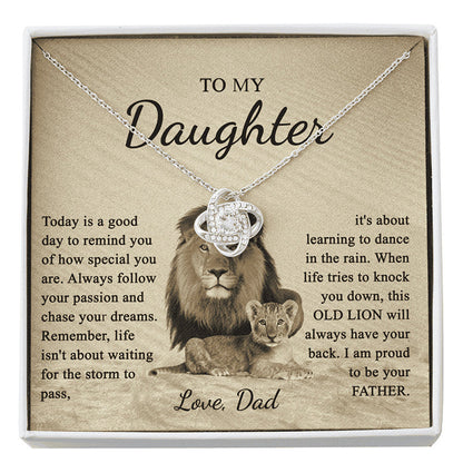 Skanto | To My Dear Daughter Knot Necklace