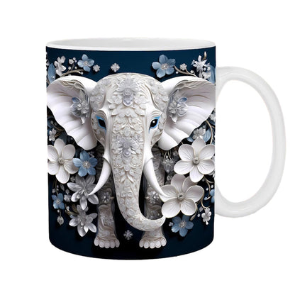 3D Elephant Flower Mug | Karnz