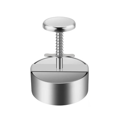 Manual burger press for hamburger patties