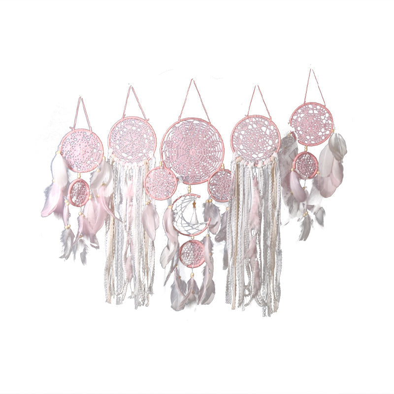 Dreamcatcher Moon and Stars Hanging Above Bed (5 PCS) Skanto