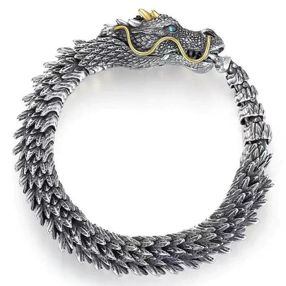 Skanto | Silver Handmade Dragon Chain Bracelet