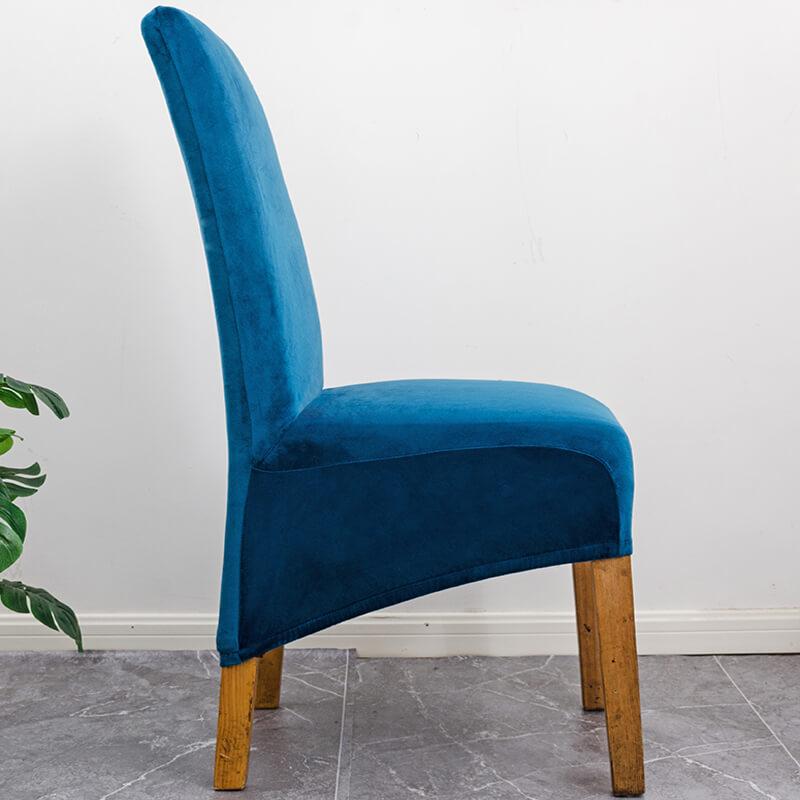 BowLift | Stretch Velvet XL Size Dining Chair Covers x4 | Soft. Stretchable & Non-Slip for Home Dining Room Decoration