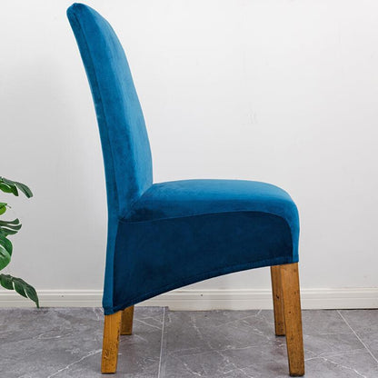 BowLift | Stretch Velvet XL Size Dining Chair Covers x4 | Soft. Stretchable & Non-Slip for Home Dining Room Decoration