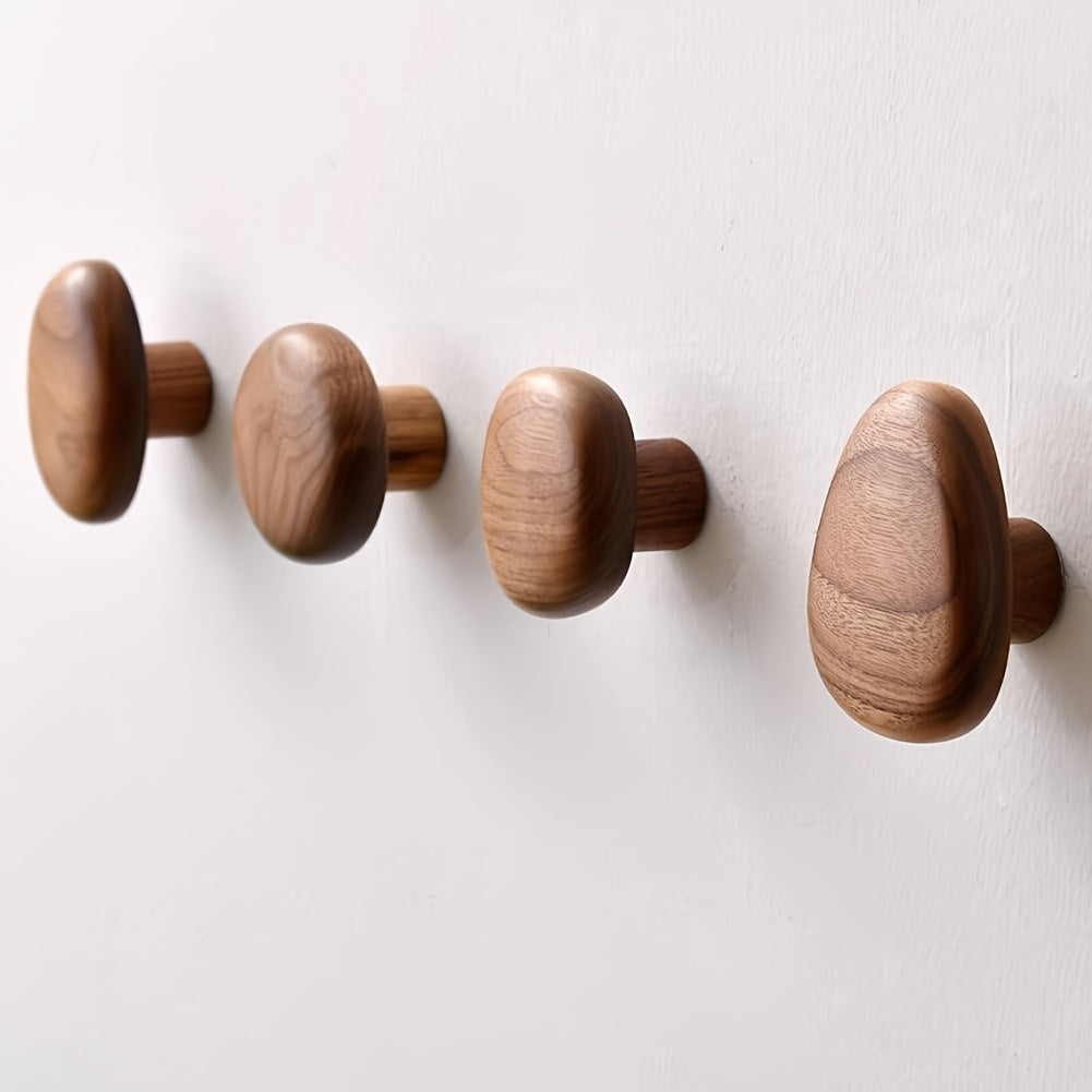 Skanto | WoodCraft Wall Hook Set – Handmade Walnut and Beech Wood Design