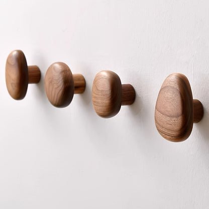Skanto | WoodCraft Wall Hook Set – Handmade Walnut and Beech Wood Design