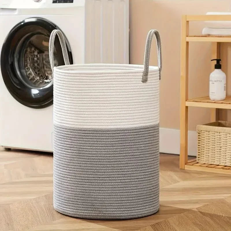 Skanto | WeaveBasket - Robust Laundry Storage Made from Woven Rope