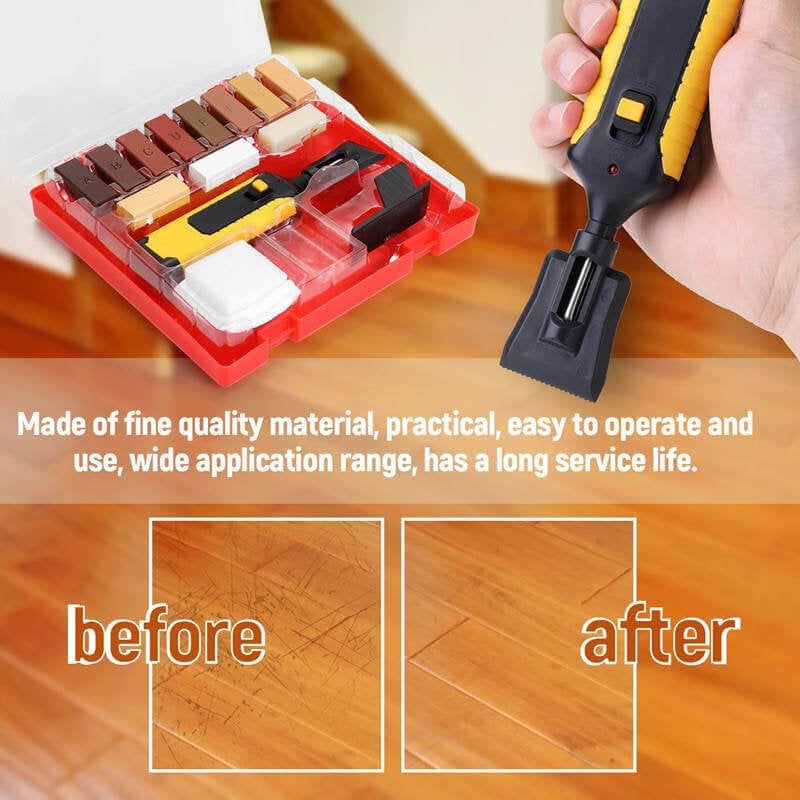 BowLift | Wood Surface Repair Kit | 11 Wax Blocks & Heat Pen | Furniture, Floors & Cabinets