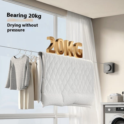 Telescopic Wall-Mounted Clothesline in Stainless Steel | Skanto