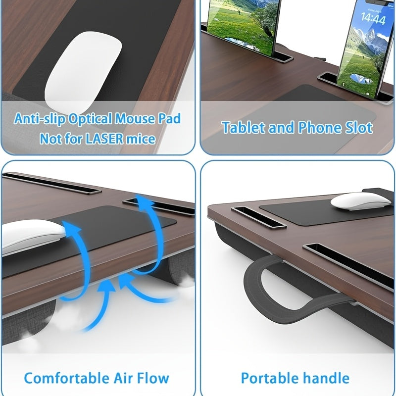 Skanto | Ergonomic Laptop Stand with Wrist Rest and Device Compartments
