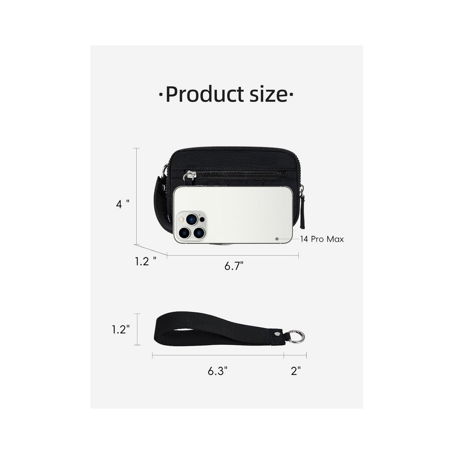 Skanto | Stylish Nylon Wristlet Wallet with Multiple Compartments