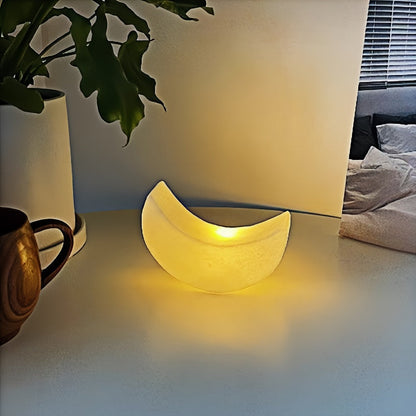 BowLift | Half Moon Night Lamp in Art Deco Style – Battery Powered with Switch