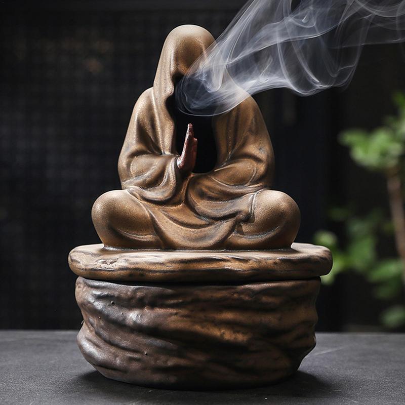 Meditative Monk Incense Holder