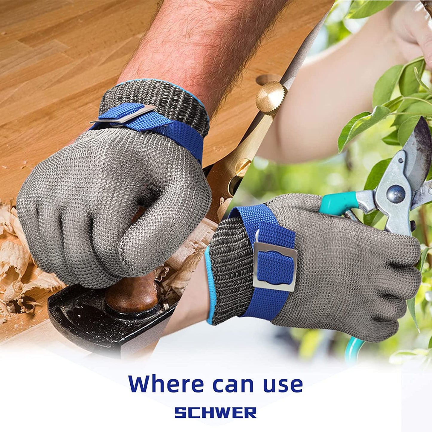 Food-grade stainless steel metal mesh glove