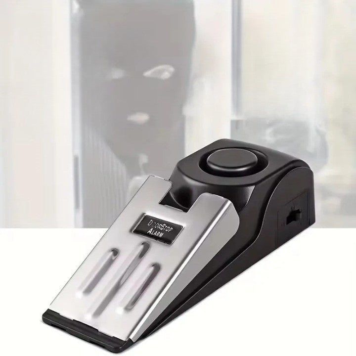 Portable wireless alarm door stopper | Brehn