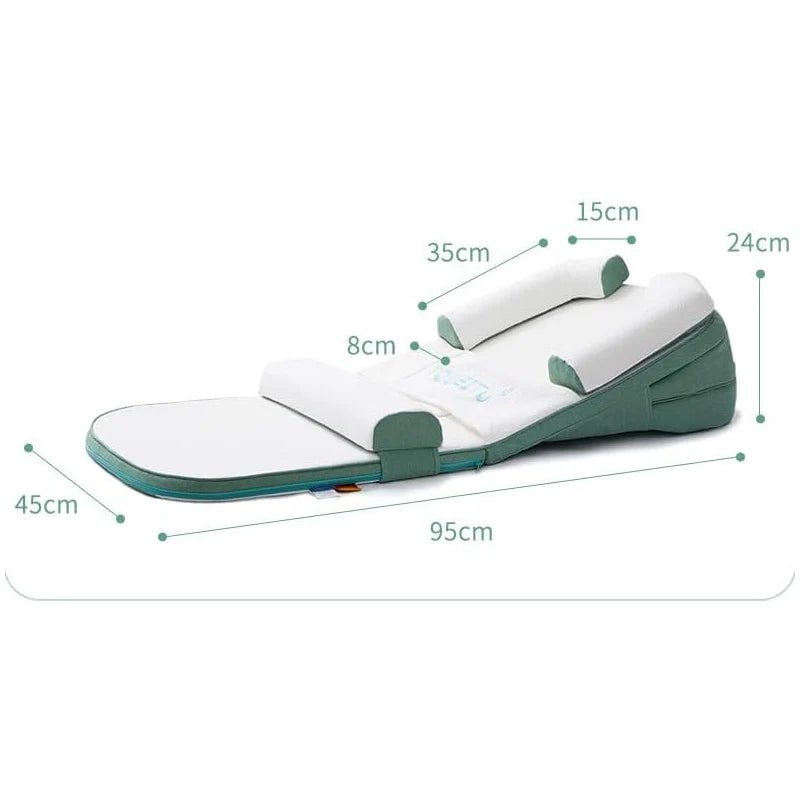 Cozy Cradle Pillow – Side Sleeper Support with Anti-Reflux Ramp for Newborns
